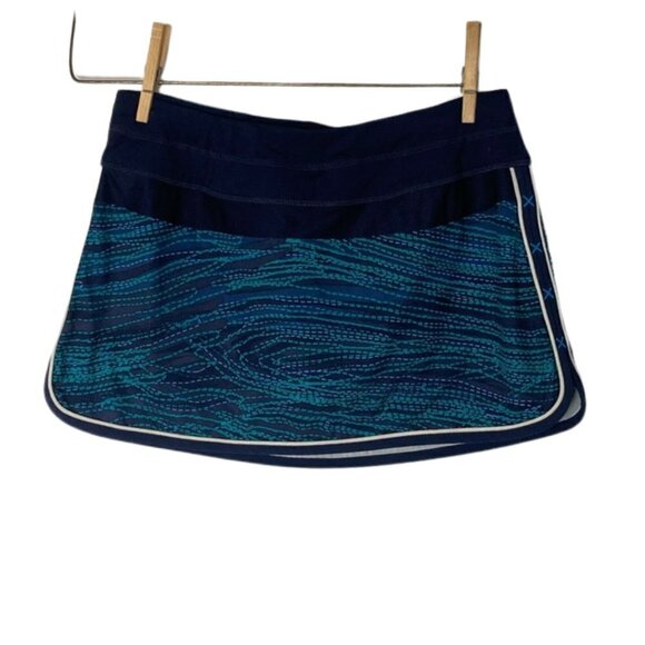 Athleta Size 2 Mini Skort Built In Shorts Blue